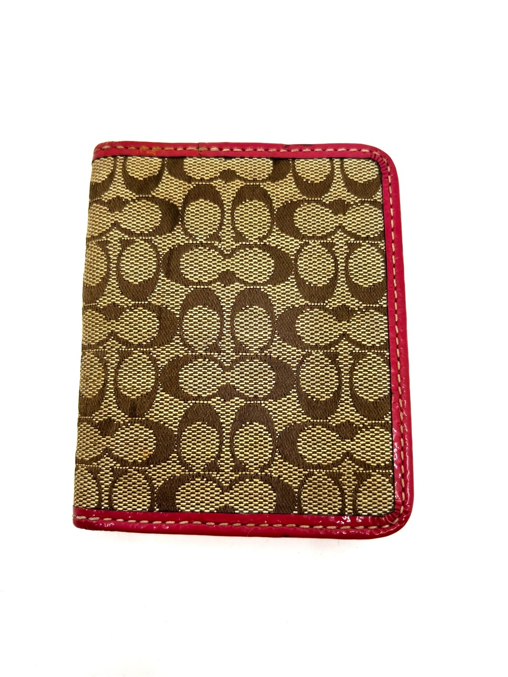 COACH Vintage Mini Signature Jacquard Small Wallet Card Holder Y2k - Picture 3 of 12